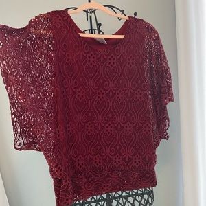 Red Lace top